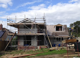 New build home under construction in Teignmouth